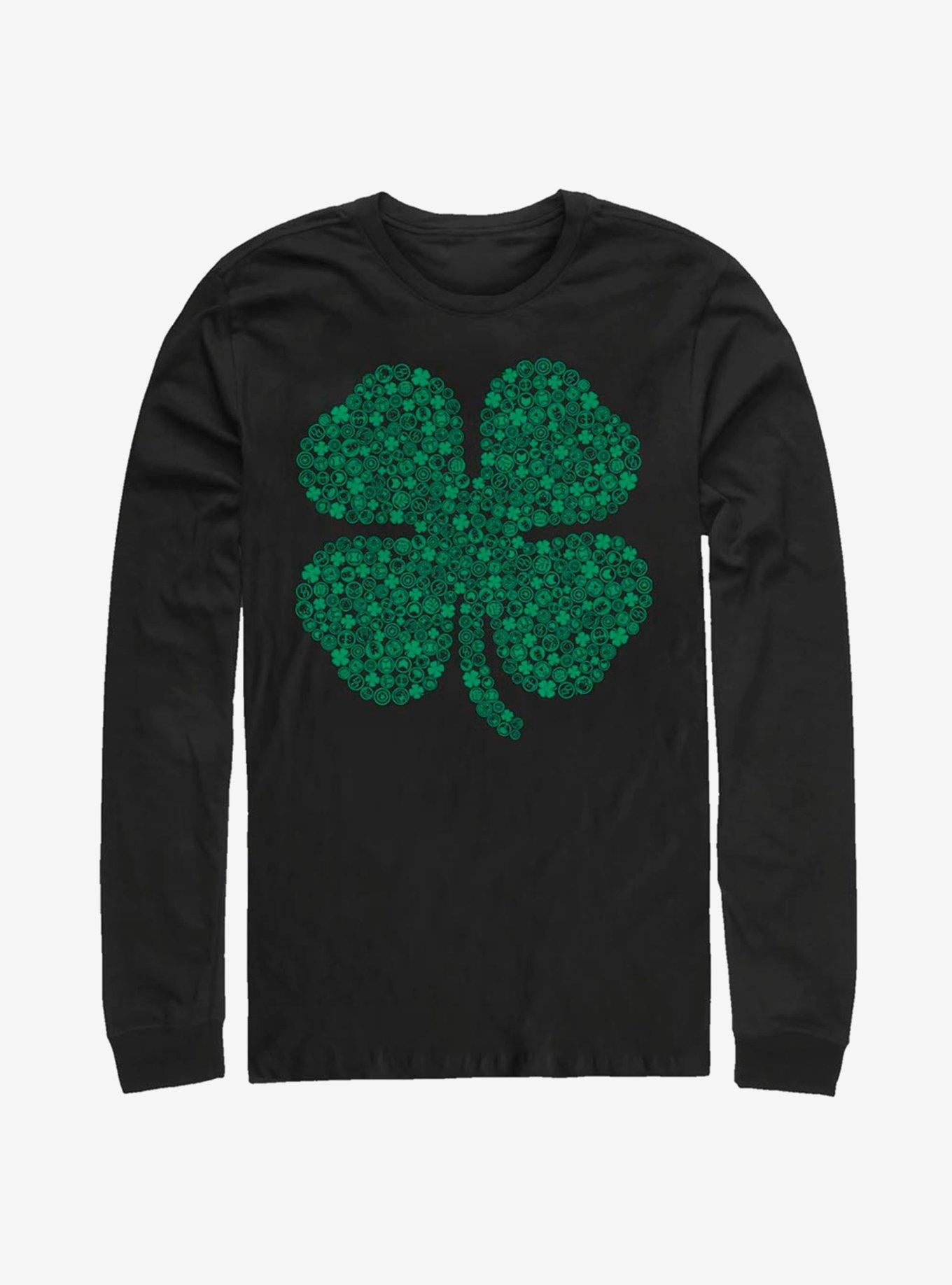Marvel Avengers Shamrock Icon Long-Sleeve T-Shirt | Premium Unisex T-Shirt, Trending Graphic Tee