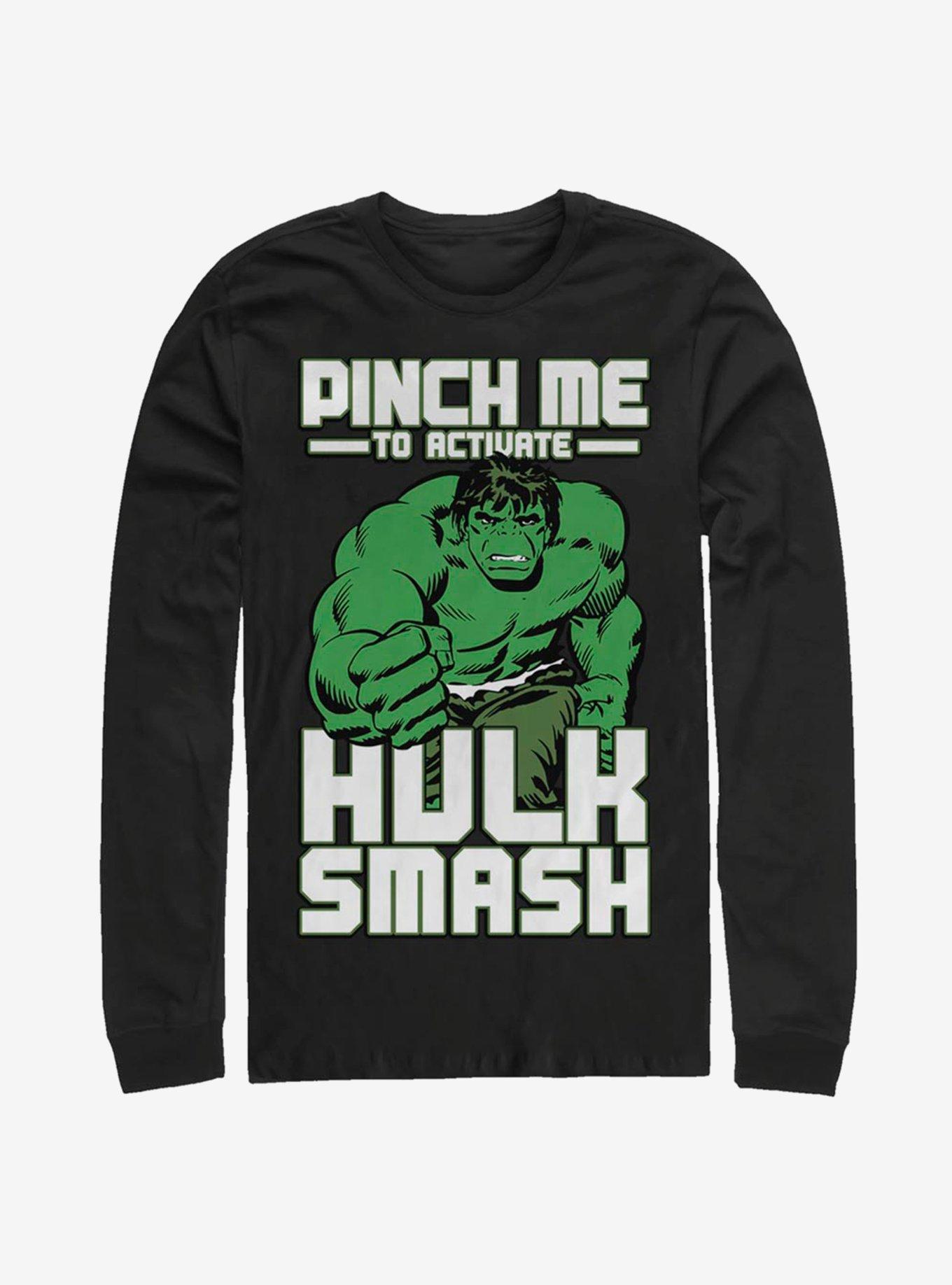 Marvel Hulk Hulk Smash Pinch Long-Sleeve T-Shirt | Premium Unisex T-Shirt, Trending Graphic Tee