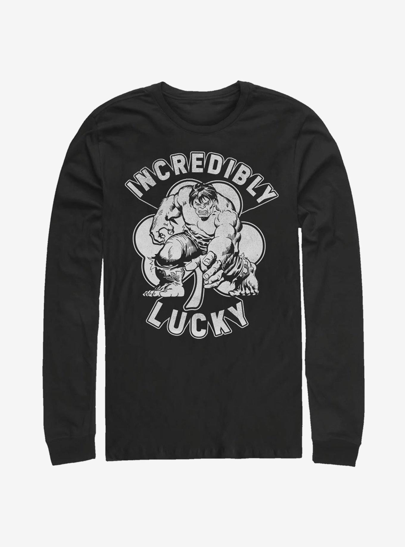 Marvel Hulk Lucky Hulk Long-Sleeve T-Shirt | Premium Unisex T-Shirt, Trending Graphic Tee