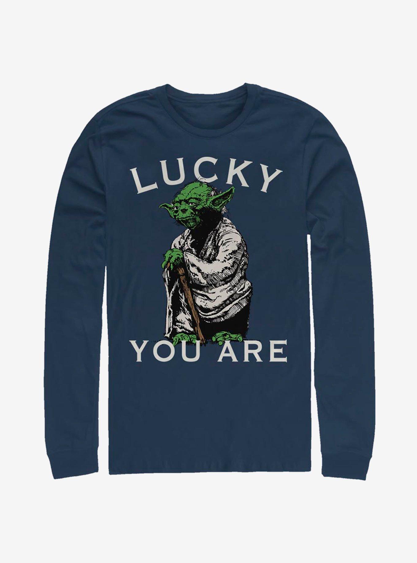 Star Wars Lucky Yoda Long-Sleeve T-Shirt | Premium Unisex T-Shirt, Trending Graphic Tee