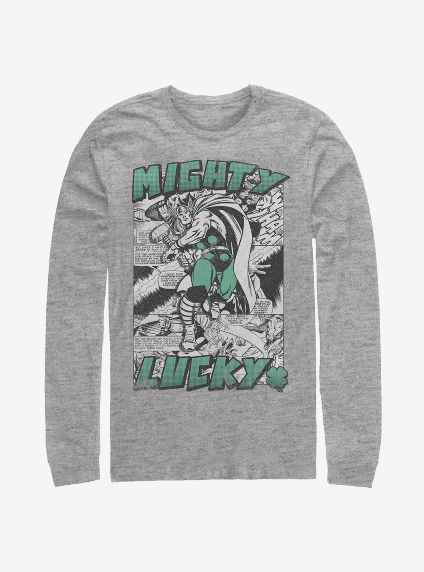Marvel Thor Mighty Lucky Thor Long-Sleeve T-Shirt | Premium Unisex T-Shirt, Trending Graphic Tee