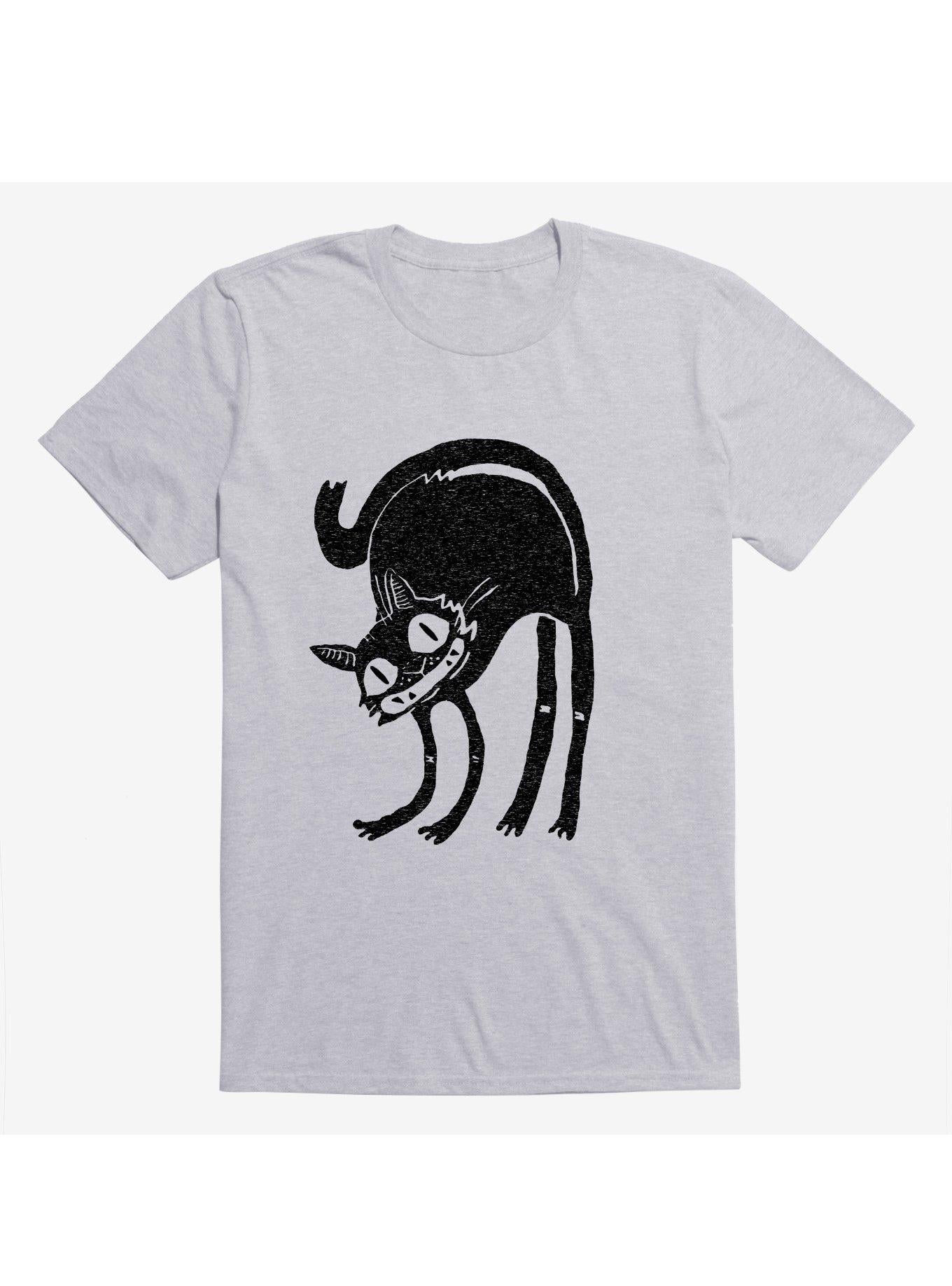 Frightened Black Cat Sport Grey T Shirt T Shirt Trending US