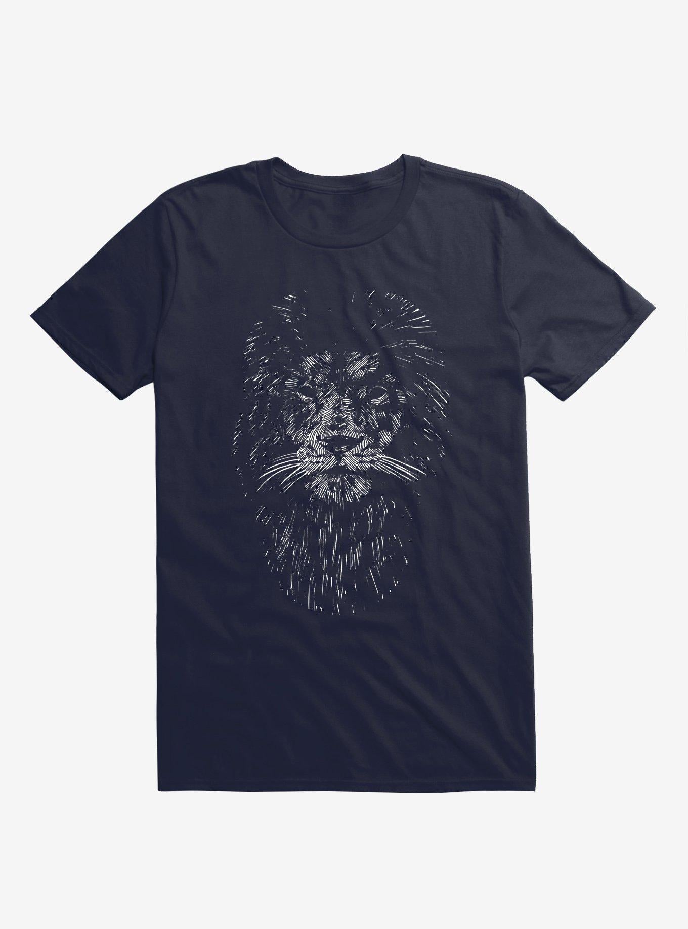 Black Lion Navy Blue T Shirt T Shirt Streetwear Style Fan Favorite