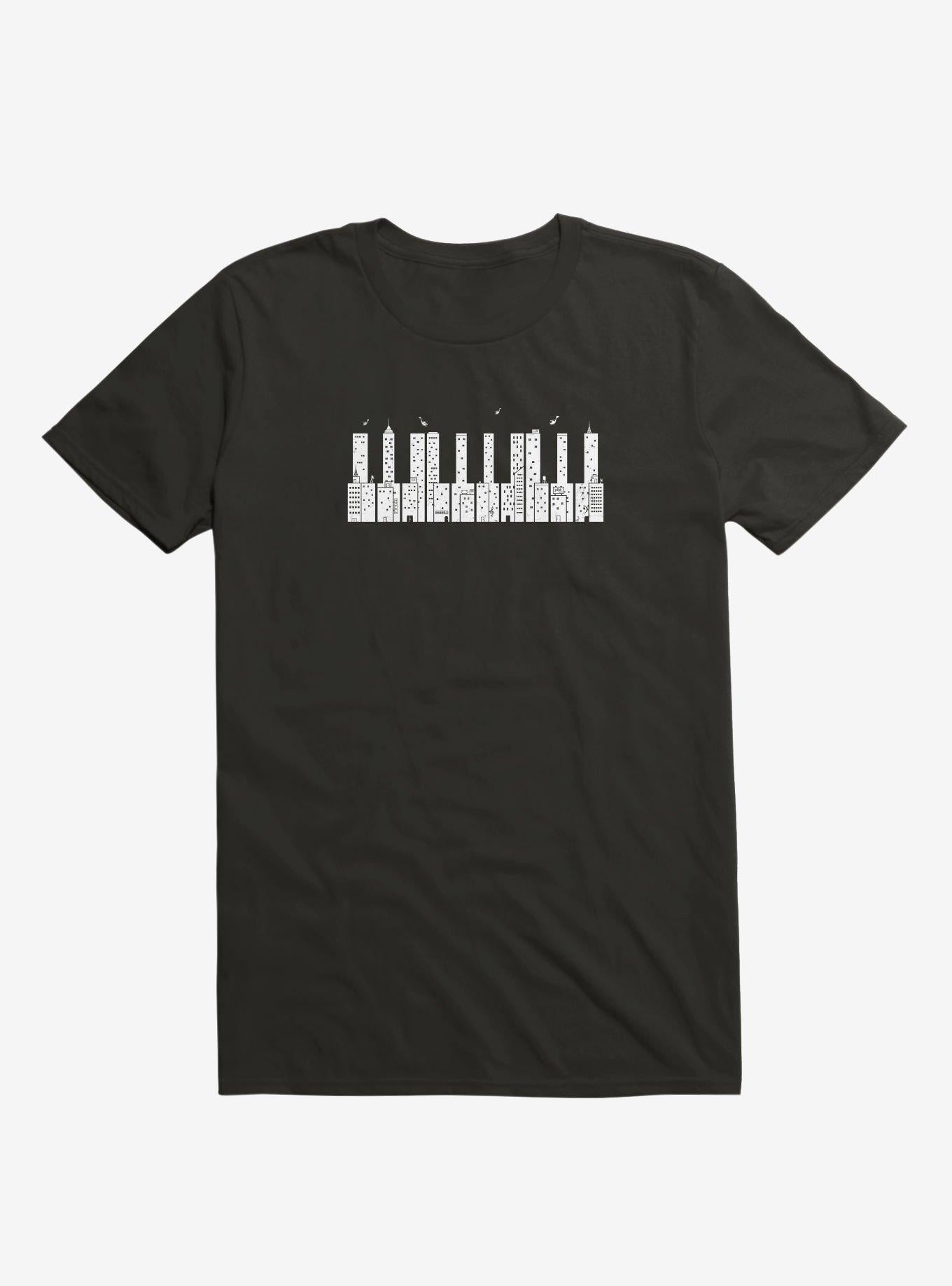 Piano Skyline T Shirt T Shirt Comfort Fit Workout Ready
