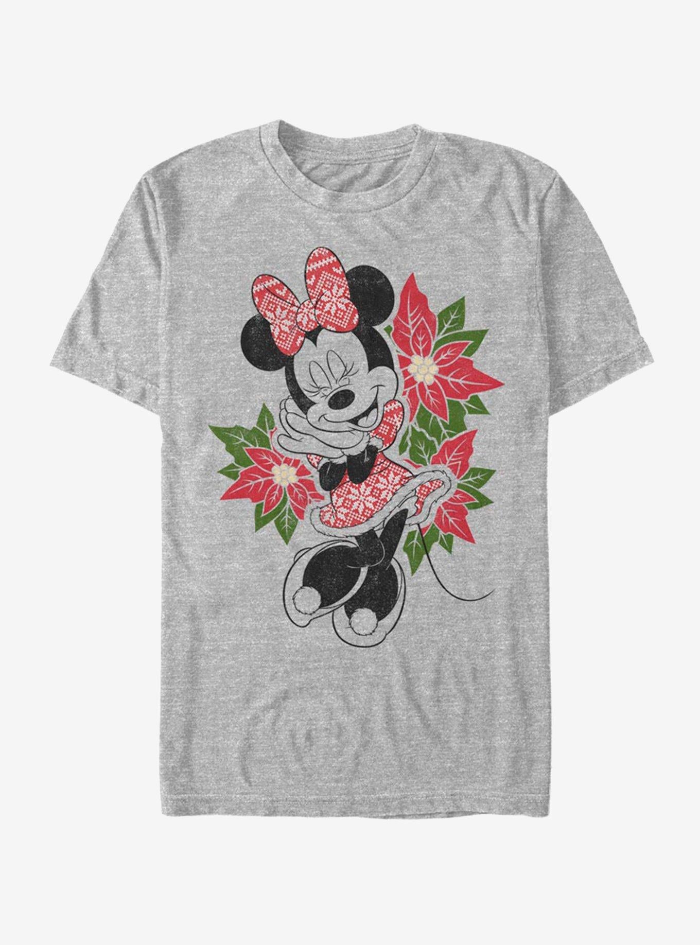 Disney Minnie Mouse Holiday Christmas Fairisle Minnie T-Shirt T-Shirt | Fan Favorite Style | Great Gift Idea