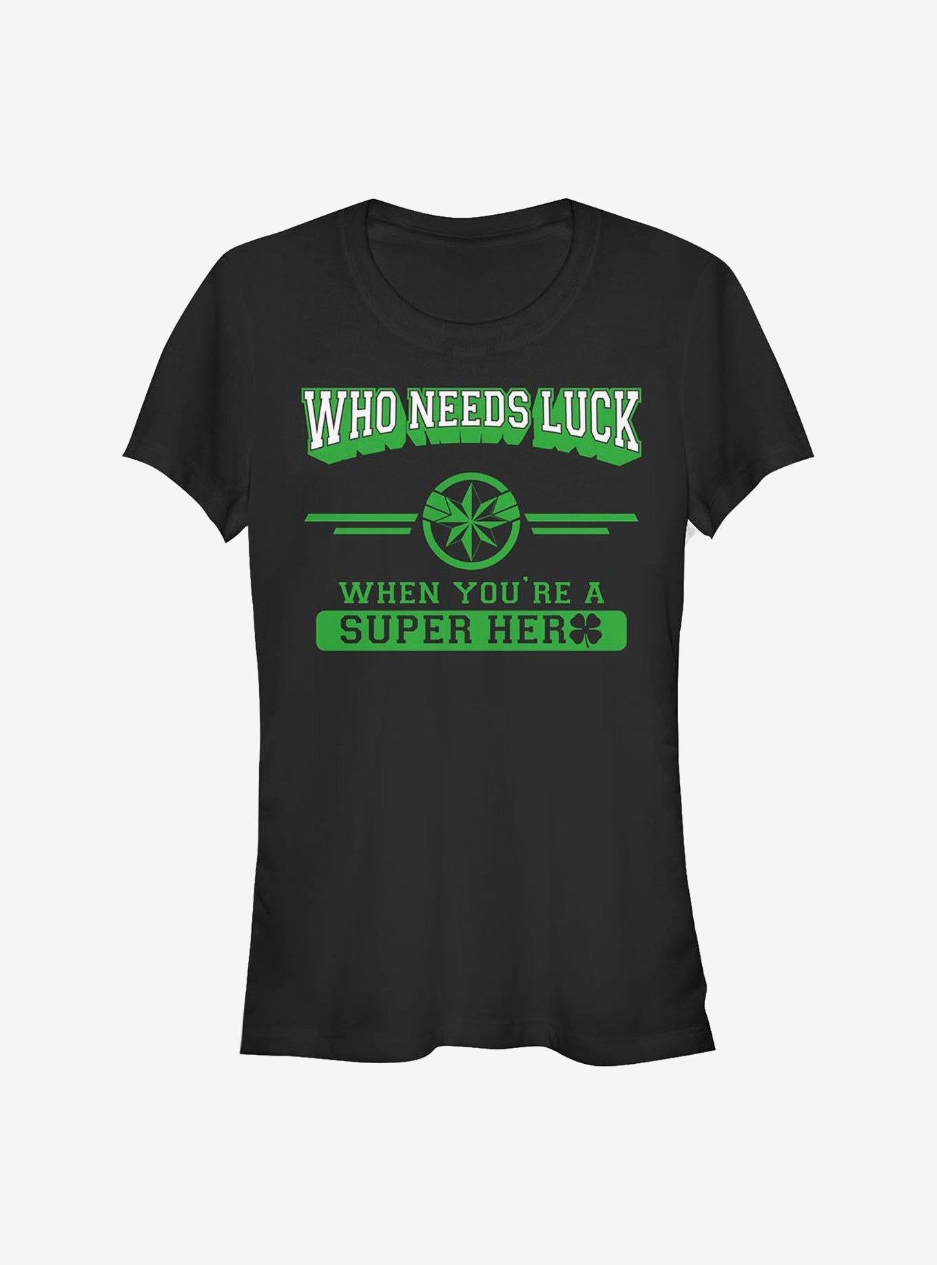 Marvel Captain Marvel Clover Collegiate Girls T-Shirt | Premium Unisex T-Shirt, Trending Graphic Tee