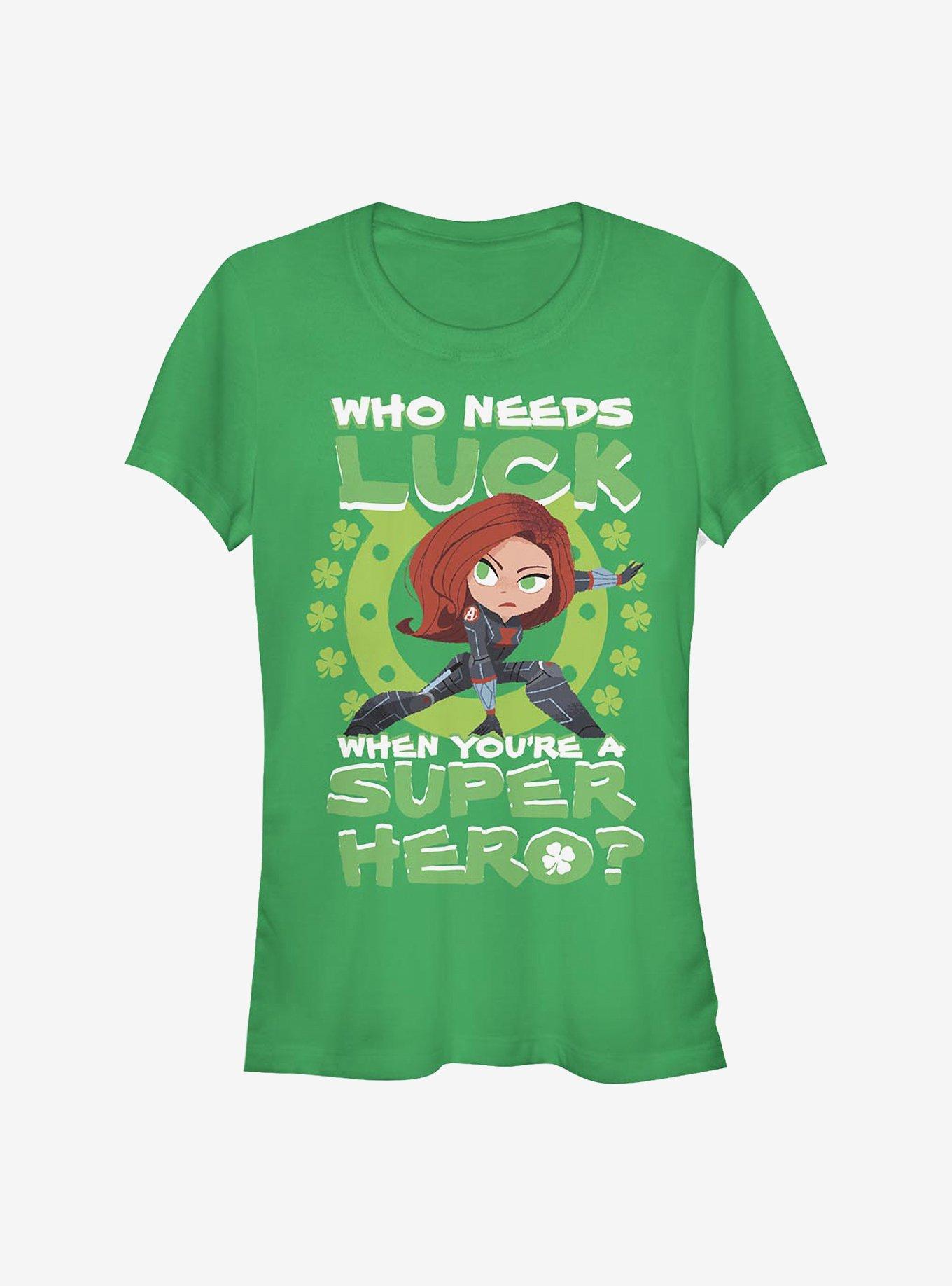 Marvel Black Widow Super Widow Luck Girls T-Shirt | Premium Unisex T-Shirt, Trending Graphic Tee