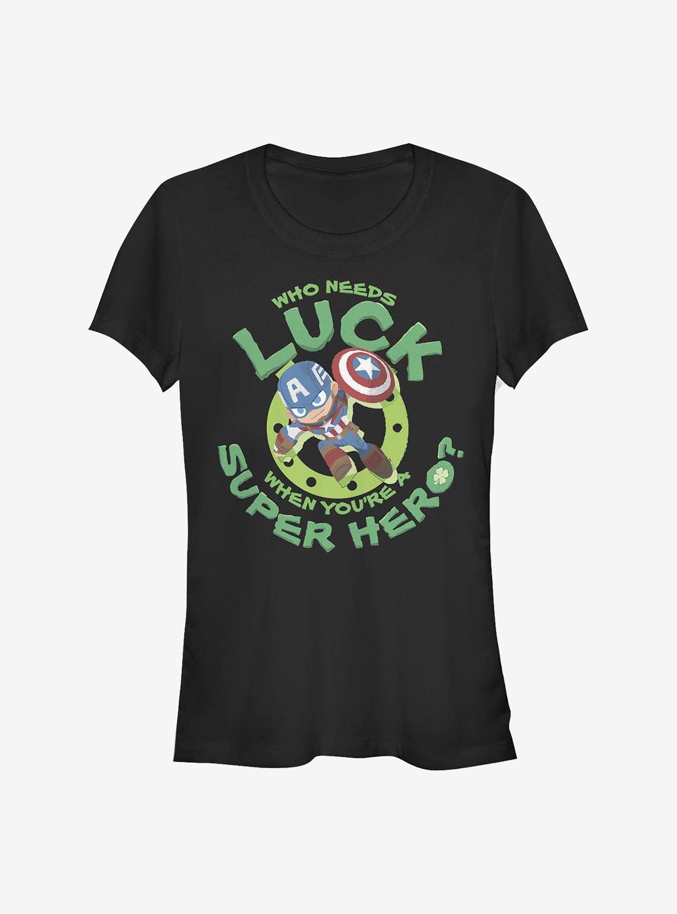 Marvel Captain America Super America Luck Girls T-Shirt | Premium Unisex T-Shirt, Trending Graphic Tee