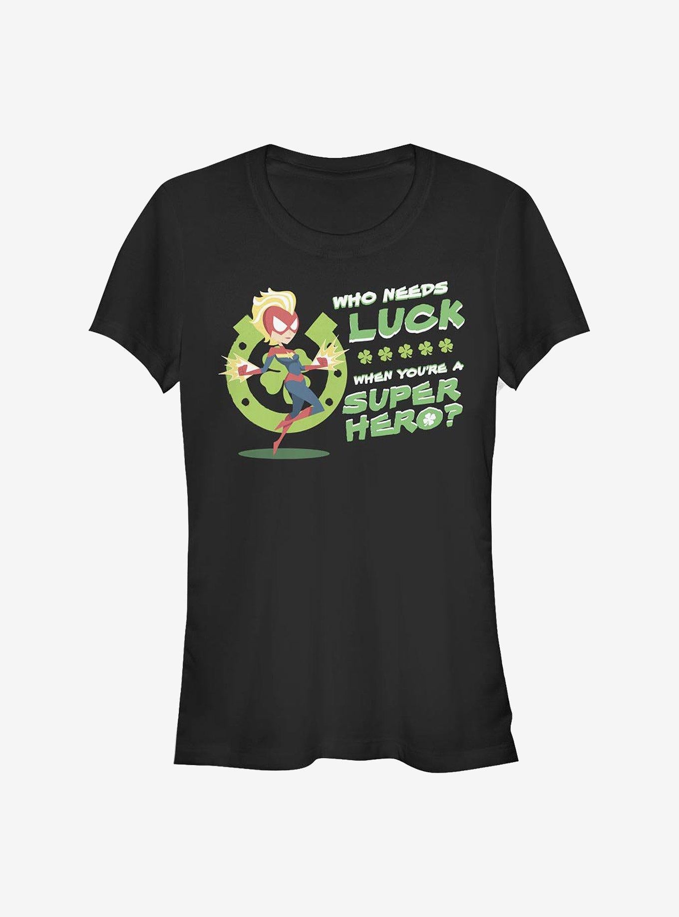 Marvel Captain Marvel Super Cap Luck Girls T-Shirt | Premium Unisex T-Shirt, Trending Graphic Tee
