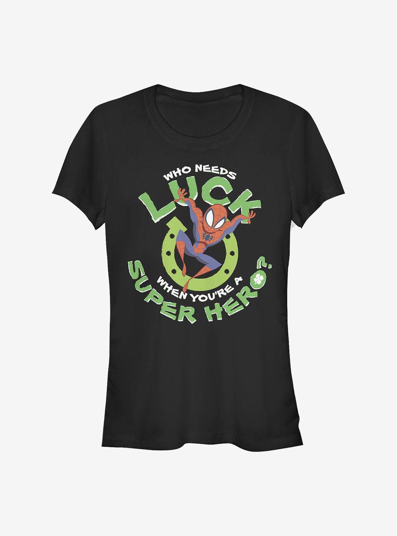 Marvel Spider-Man Super Spidey Luck Girls T-Shirt | Premium Unisex T-Shirt, Trending Graphic Tee