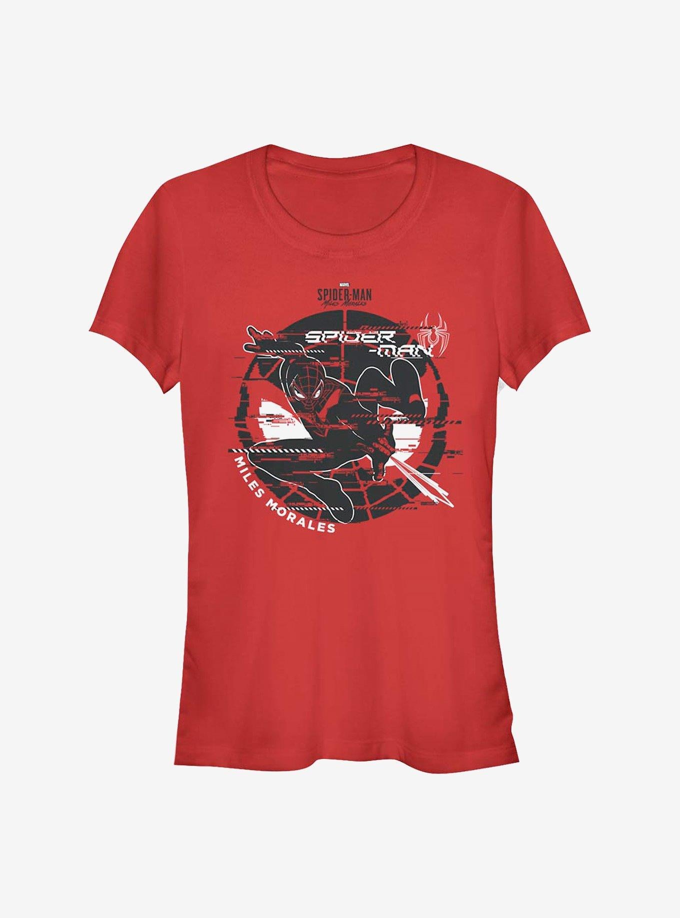Miles Morales Two Tone Glitch Art Girls T Shirt T Shirt Trending US