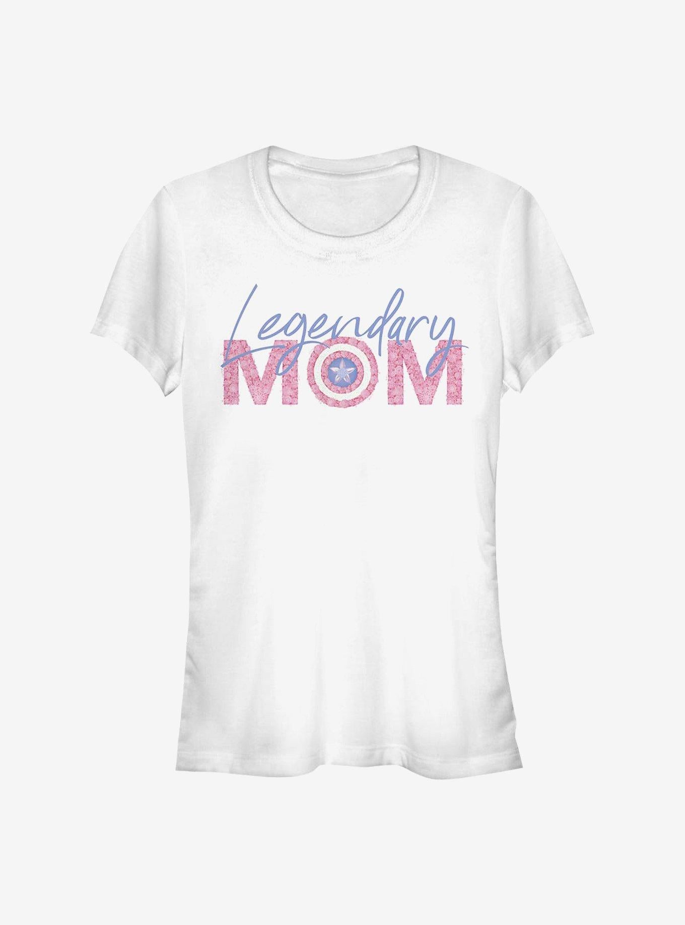 Marvel Captain America Legendary Mom Flowers Girls T-Shirt | Premium Unisex T-Shirt, Trending Graphic Tee