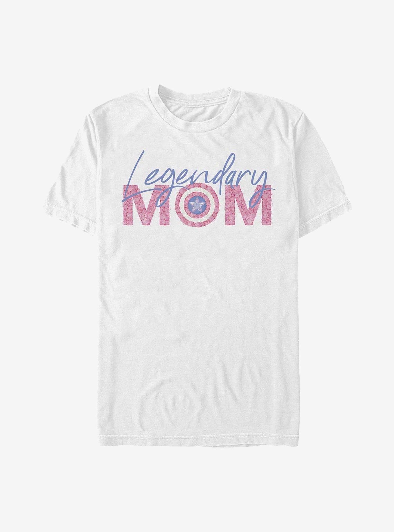 Marvel Captain America Legendary Mom Flowers T-Shirt | Premium Unisex T-Shirt, Trending Graphic Tee