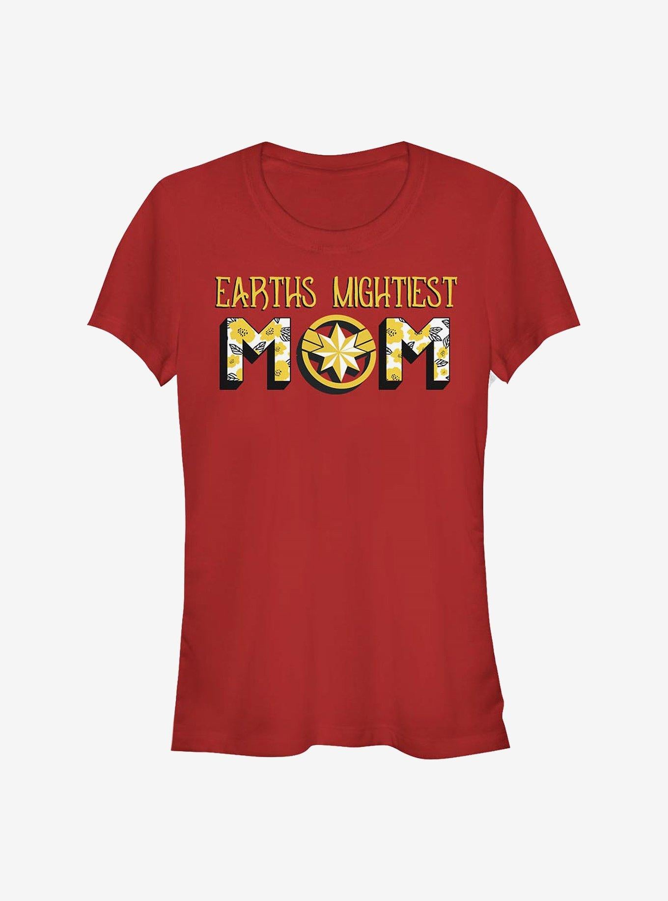 Marvel Captain Marvel Earths Mightiest Mom Girls T-Shirt | Premium Unisex T-Shirt, Trending Graphic Tee