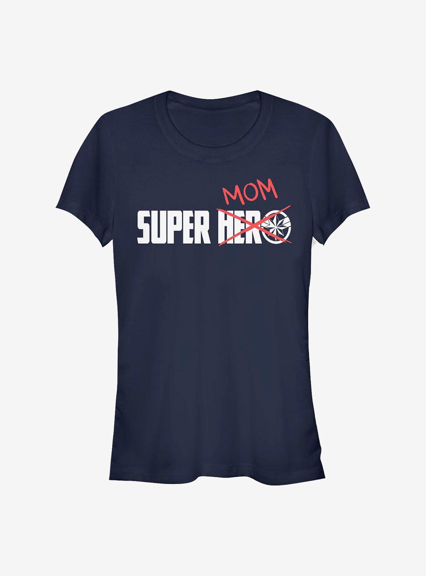 Marvel Captain Marvel Super Mom Doodle Girls T-Shirt | Premium Unisex T-Shirt, Trending Graphic Tee