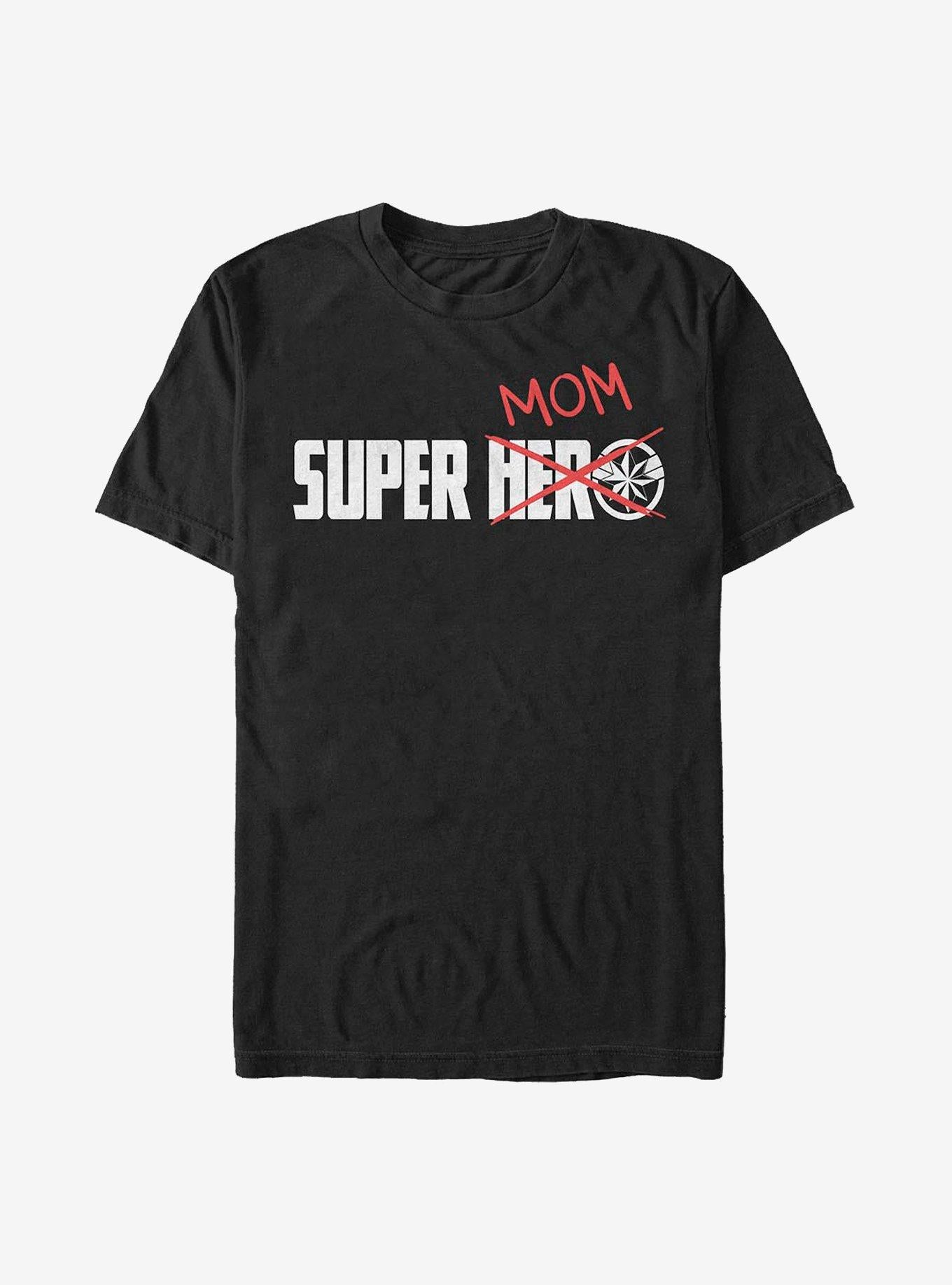 Marvel Captain Marvel Super Mom Doodle T-Shirt | Premium Unisex T-Shirt, Trending Graphic Tee