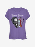 The Nightmare Before Christmas Jack Sally Together Forever Girls T-Shirt T-Shirt | Vintage Graphic Vibe | High Demand Item