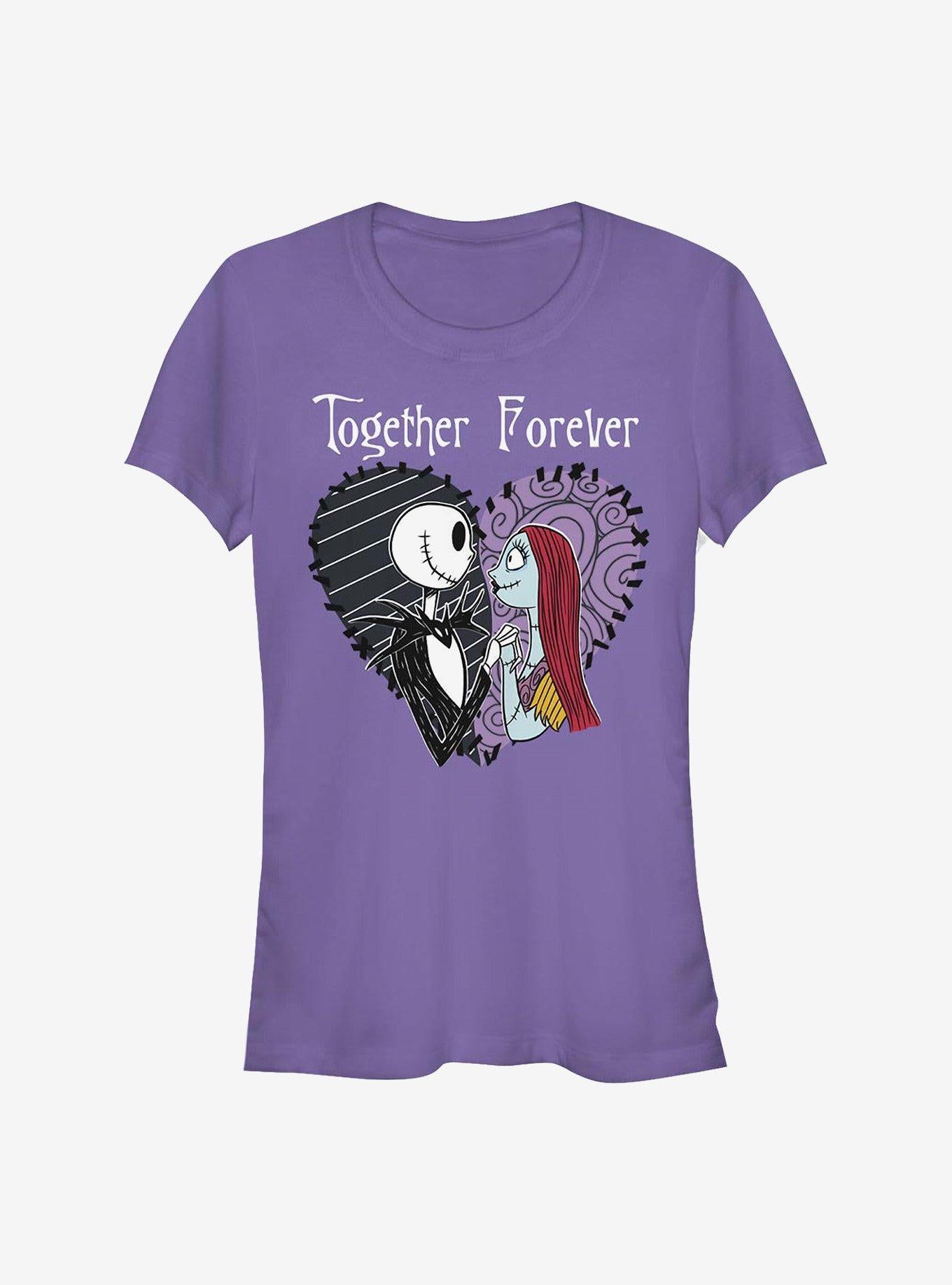 The Nightmare Before Christmas Jack Sally Together Forever Girls T-Shirt T-Shirt | Vintage Graphic Vibe | High Demand Item