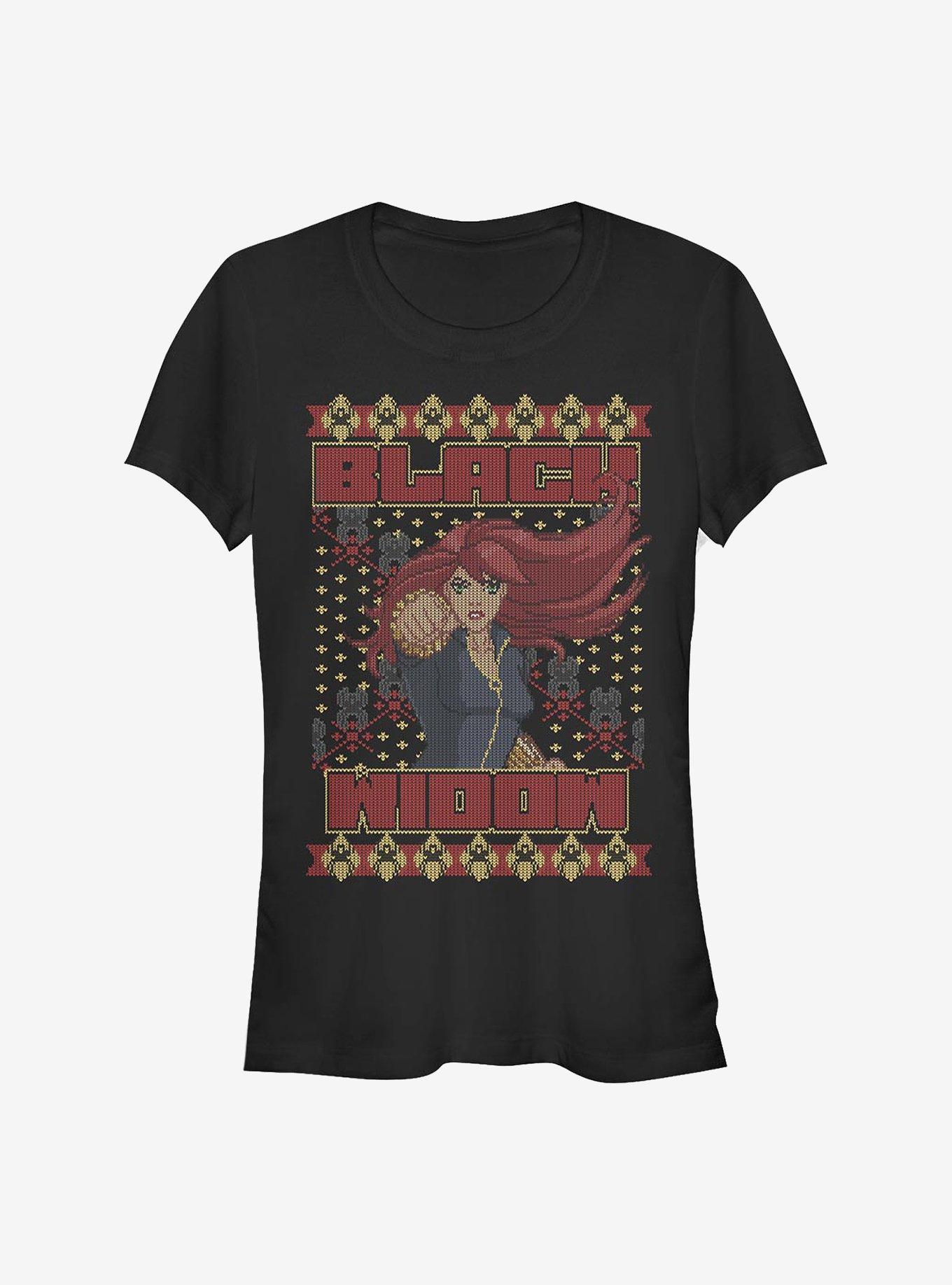 Marvel Black Widow Ugly Holiday Girls T-Shirt | Premium Unisex T-Shirt, Trending Graphic Tee