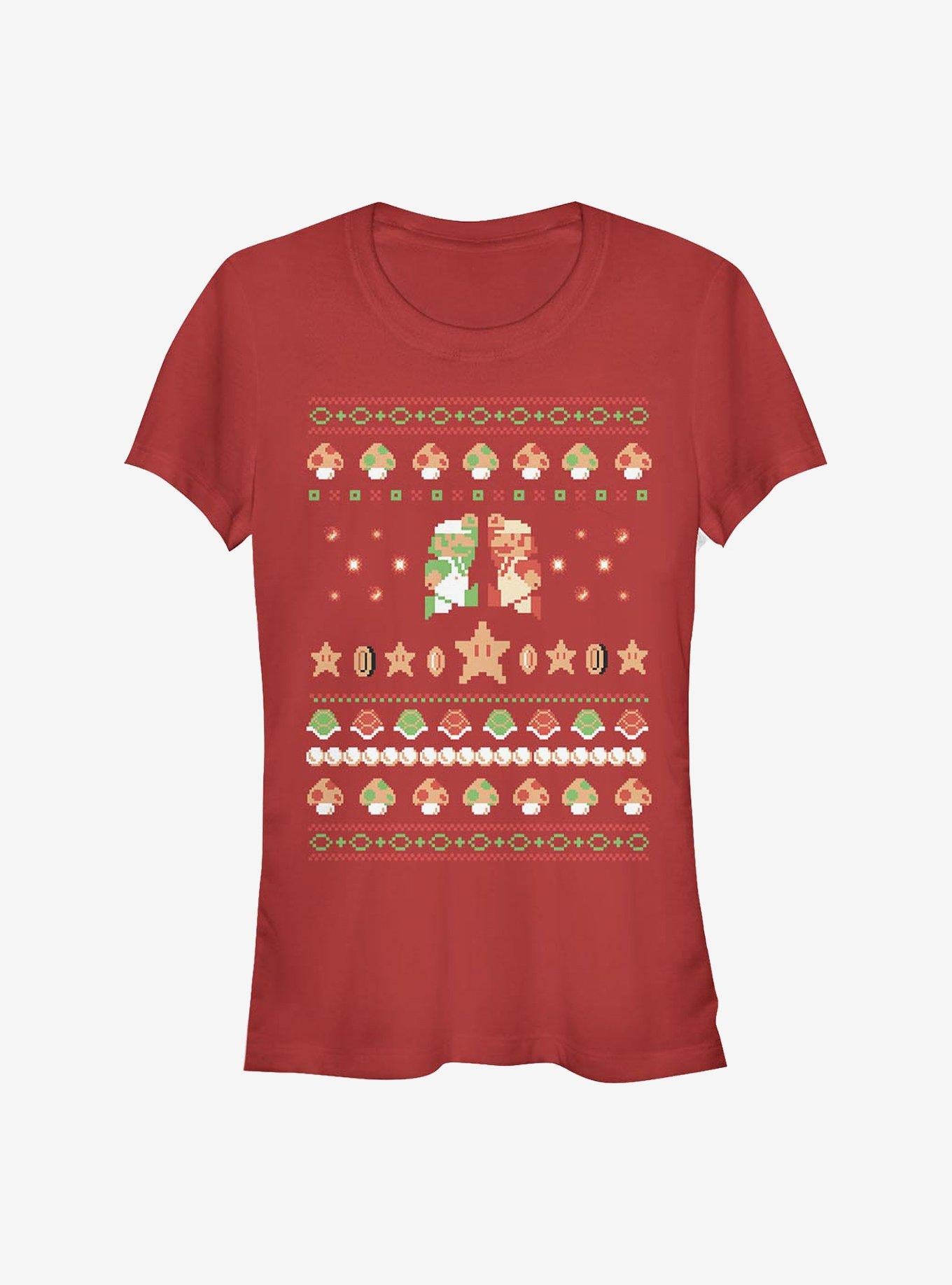 Nintendo Mario Holiday Friendship Girls T-Shirt | Premium Unisex T-Shirt, Trending Graphic Tee