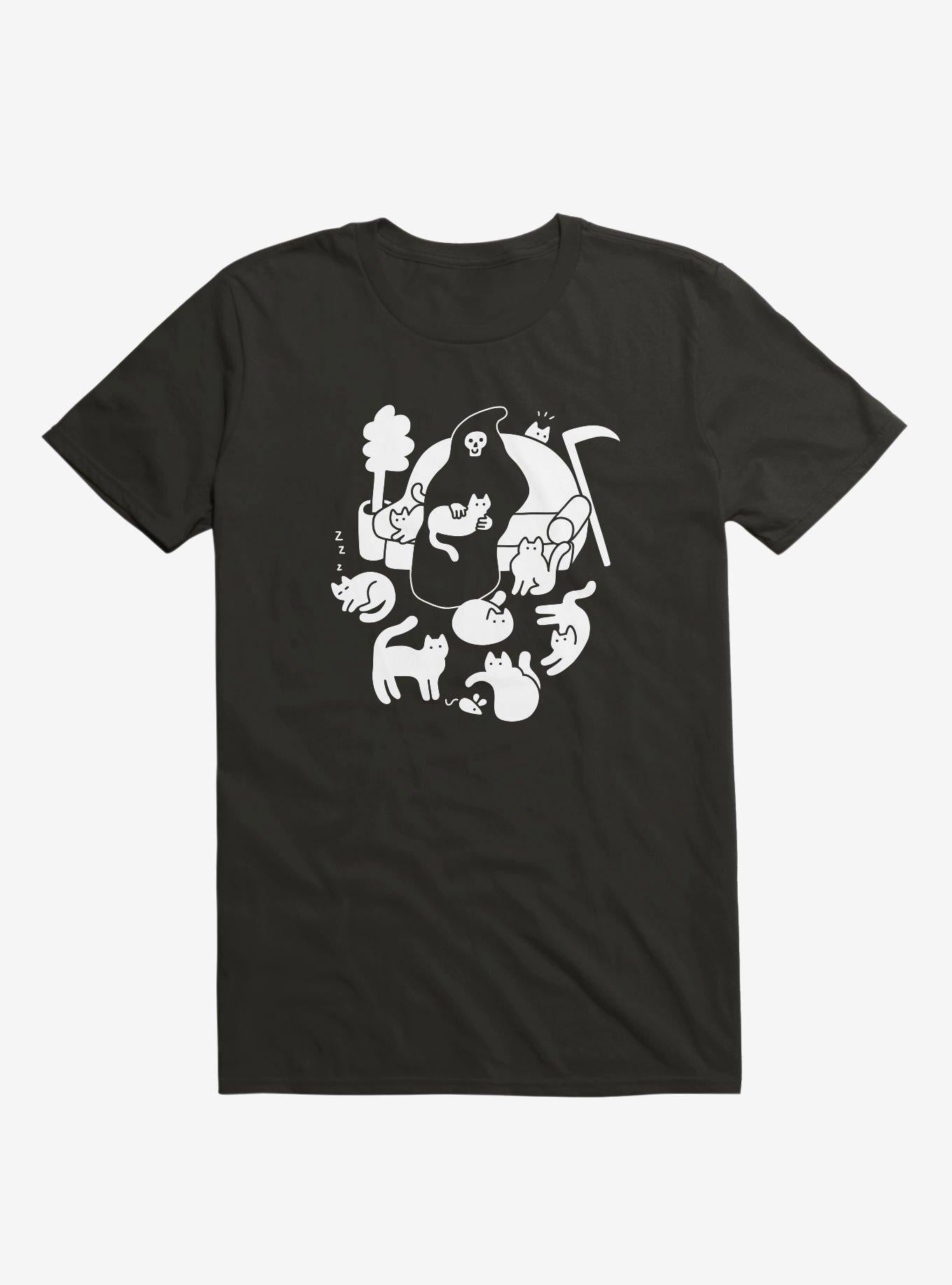 9 Lives Cat Reaper Black T Shirt T Shirt Comfort Fit Fan Favorite