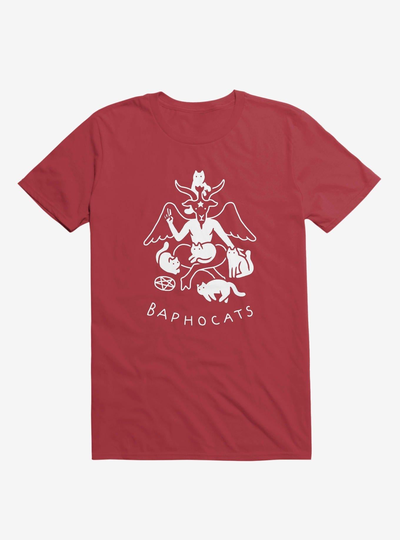 Baphocats Baphomet Cats Red T Shirt T Shirt Trending US