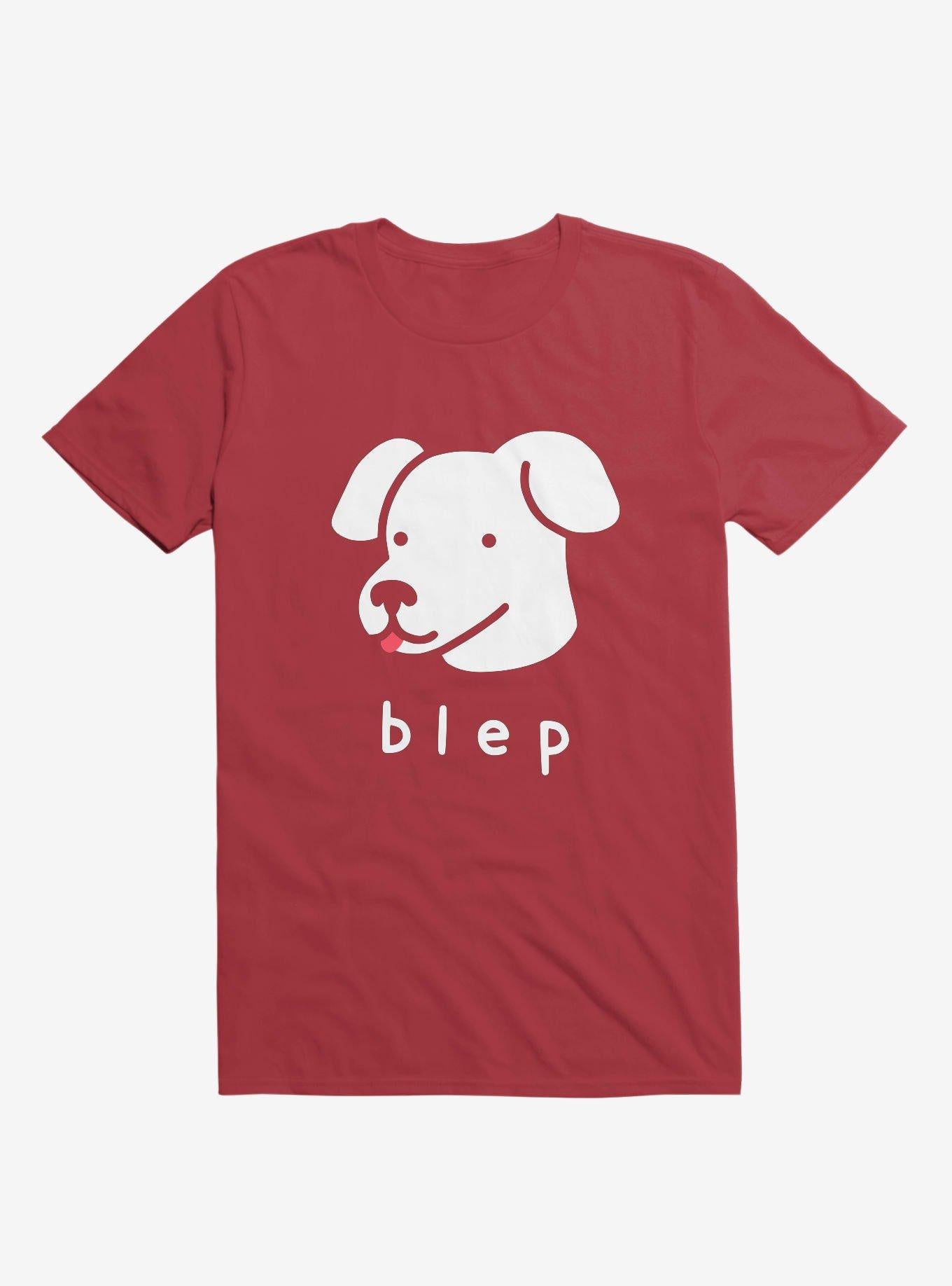 Blep Dog Red T Shirt T Shirt Viral TikTok Humor Gift