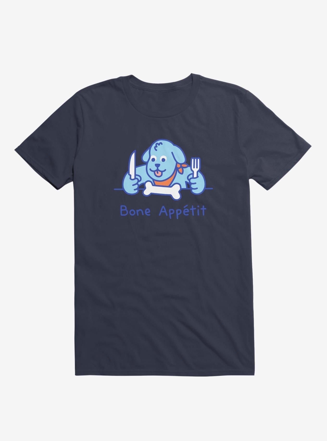 Bone Appetit Dog Navy Blue T Shirt T Shirt Trending US