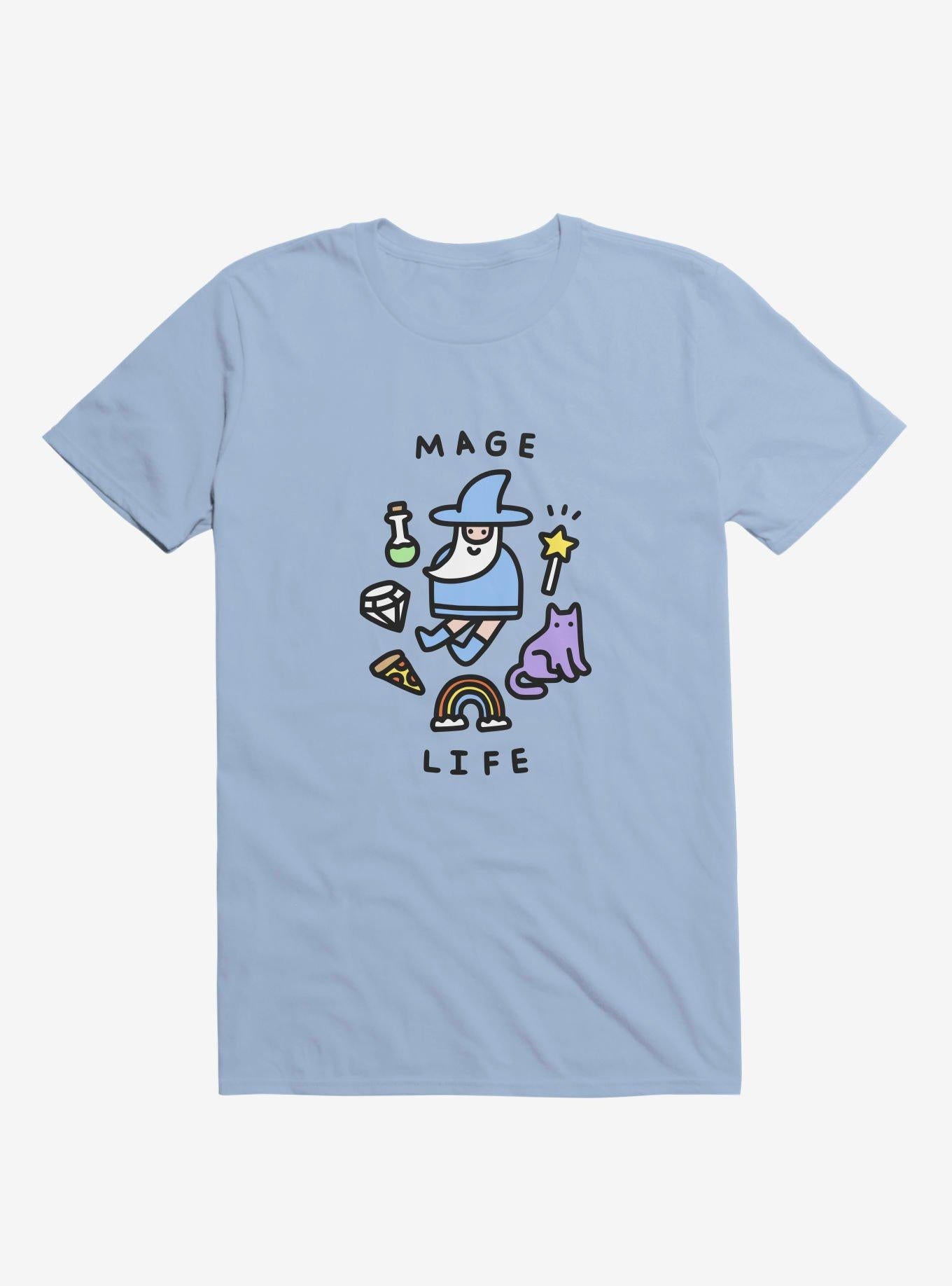 Mage Life Wizard Light Blue T Shirt T Shirt Trending US Workout Ready