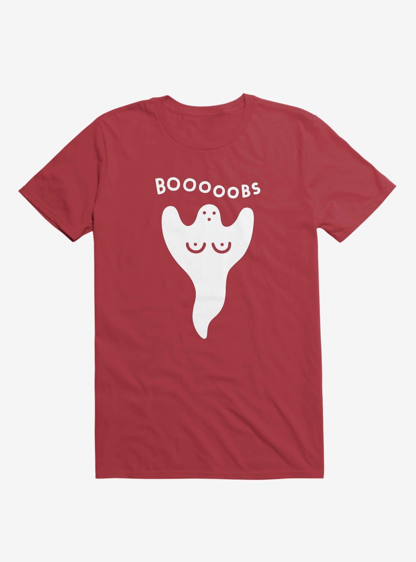 Ghost Boobs Red T Shirt T Shirt Viral TikTok Daily Wear