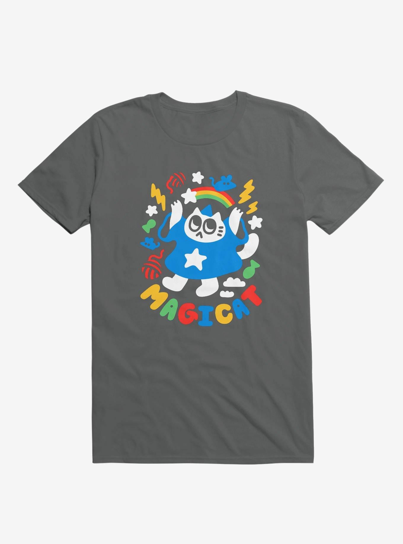 Colorful Magicat Cat Asphalt Grey T Shirt T Shirt Trending US