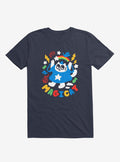 Colorful Magicat Cat Navy Blue T Shirt T Shirt High Search Demand Workout Ready