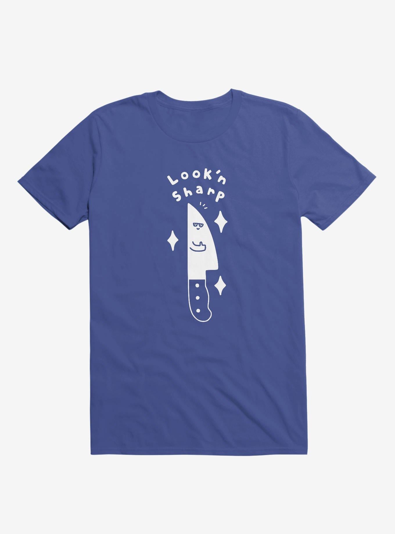 Look n Sharp Knife Royal Blue T Shirt T Shirt Viral TikTok Daily Wear