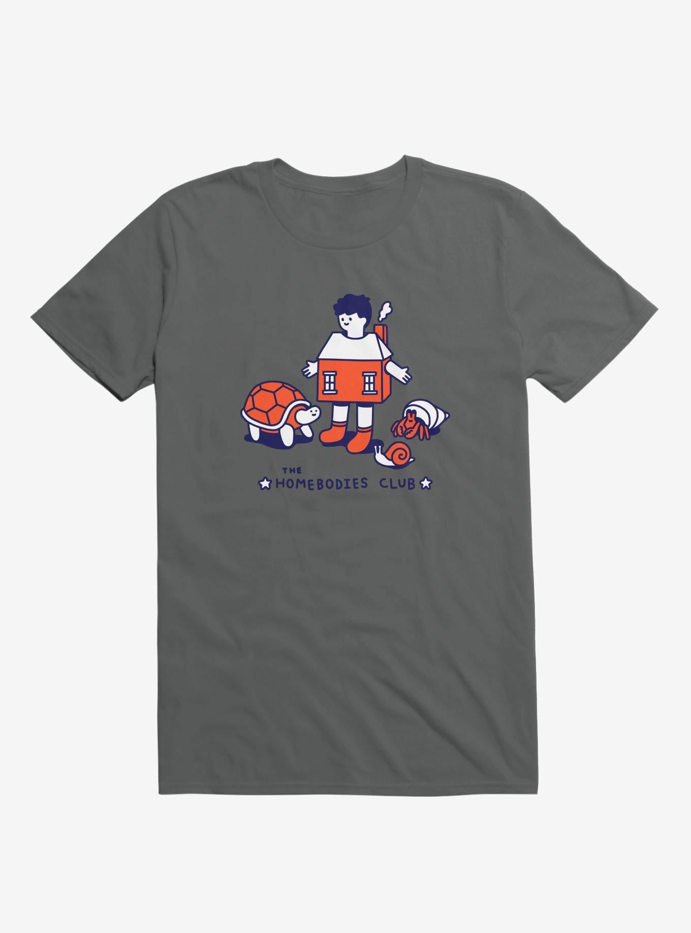 The Homebodies Club Asphalt Grey T Shirt T Shirt Premium Print Daily Wear