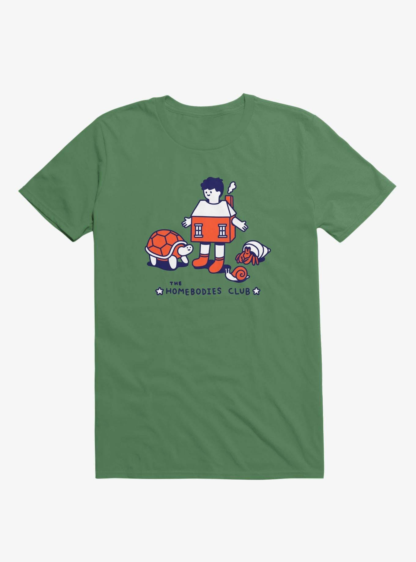 The Homebodies Club Kelly Green T Shirt T Shirt Comfort Fit Gift Ready