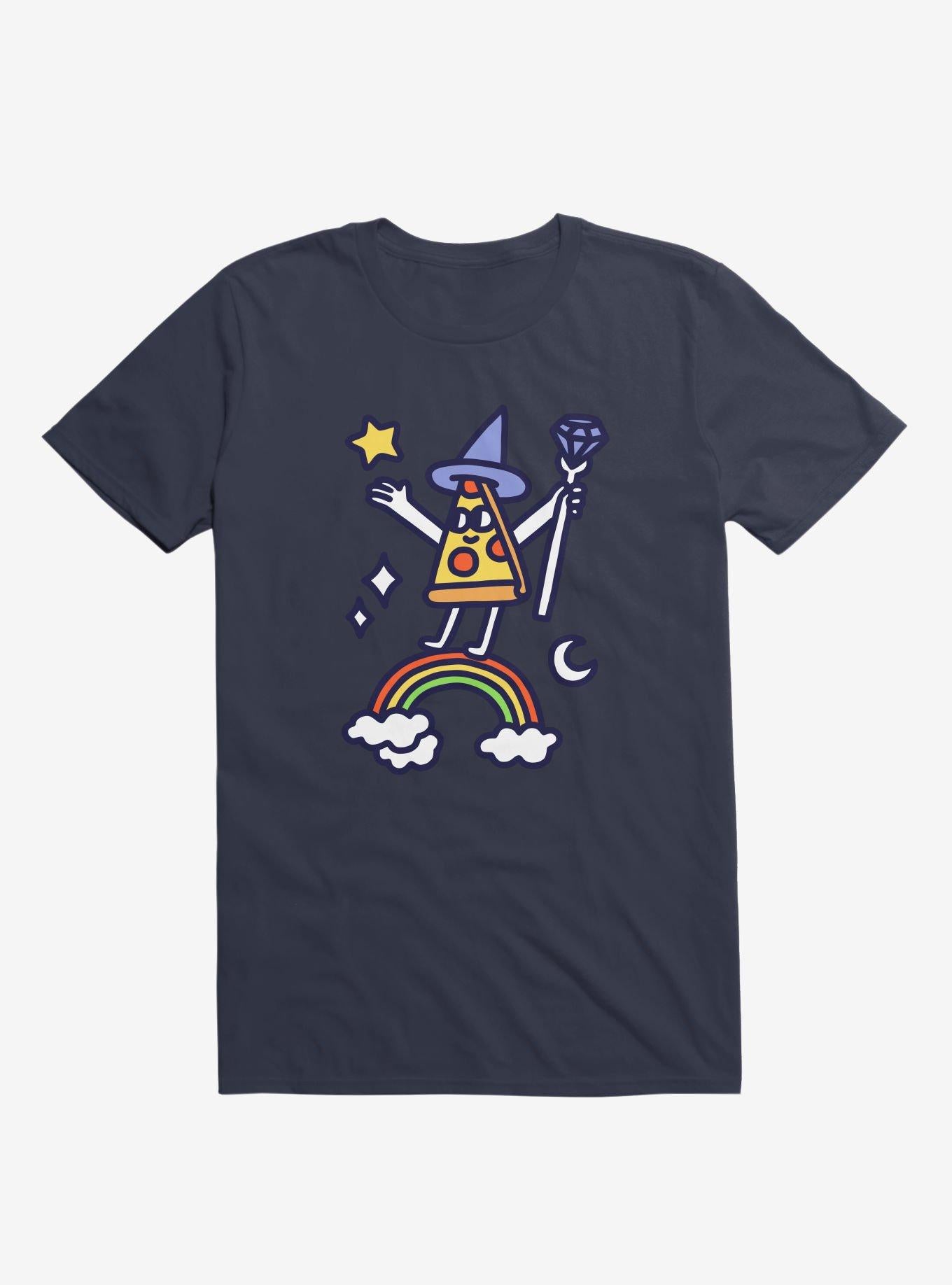 Wizard Pizza Navy Blue T Shirt T Shirt Streetwear Style Fan Favorite