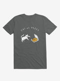 Cat Vs Pizza Asphalt Grey T Shirt T Shirt Trending US