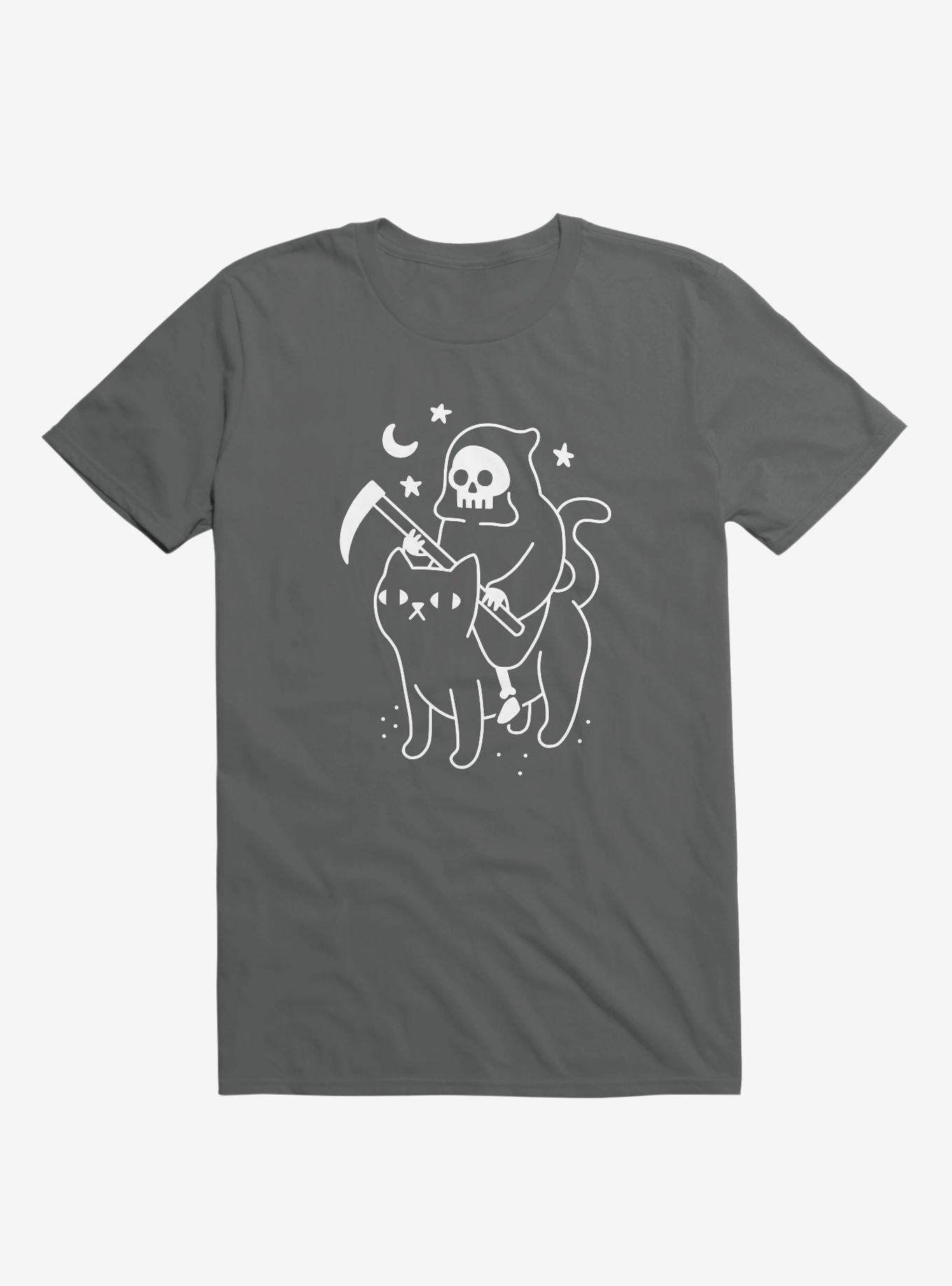 Death Rides A Black Cat Asphalt Grey T Shirt T Shirt Trending US