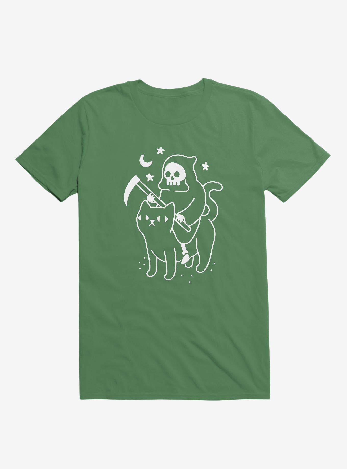 Death Rides A Black Cat Kelly Green T Shirt T Shirt Trending US