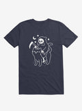 Death Rides A Black Cat Navy Blue T Shirt T Shirt Trending US