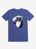 Whiskers And Pipe Cat Royal Blue T Shirt T Shirt Trending US