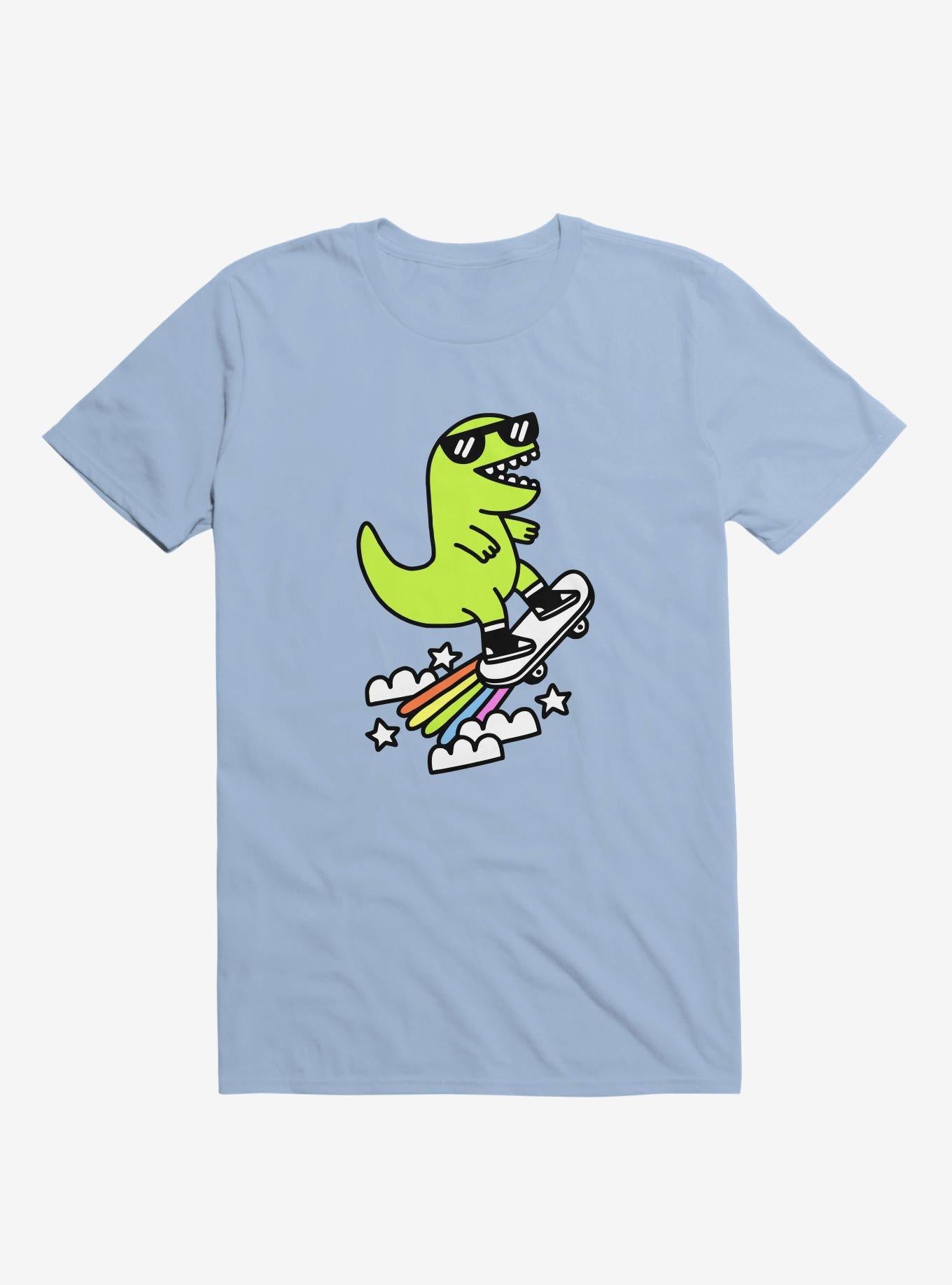 Rad Rex Skateboard Light Blue T Shirt T Shirt Trending US