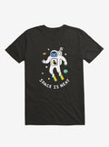 Space Is Neat Cat Astronaut Black T Shirt T Shirt Comfort Fit Workout Ready