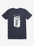 Stay Fresh Refrigerator Navy Blue T Shirt T Shirt Streetwear Style Fan Favorite
