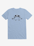 The Best Defense Is A Good Offense Dinosaur Light Blue T Shirt T Shirt Premium Print Workout Ready
