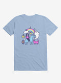 Unicorns Everywhere Light Blue T Shirt T Shirt Streetwear Style Fan Favorite