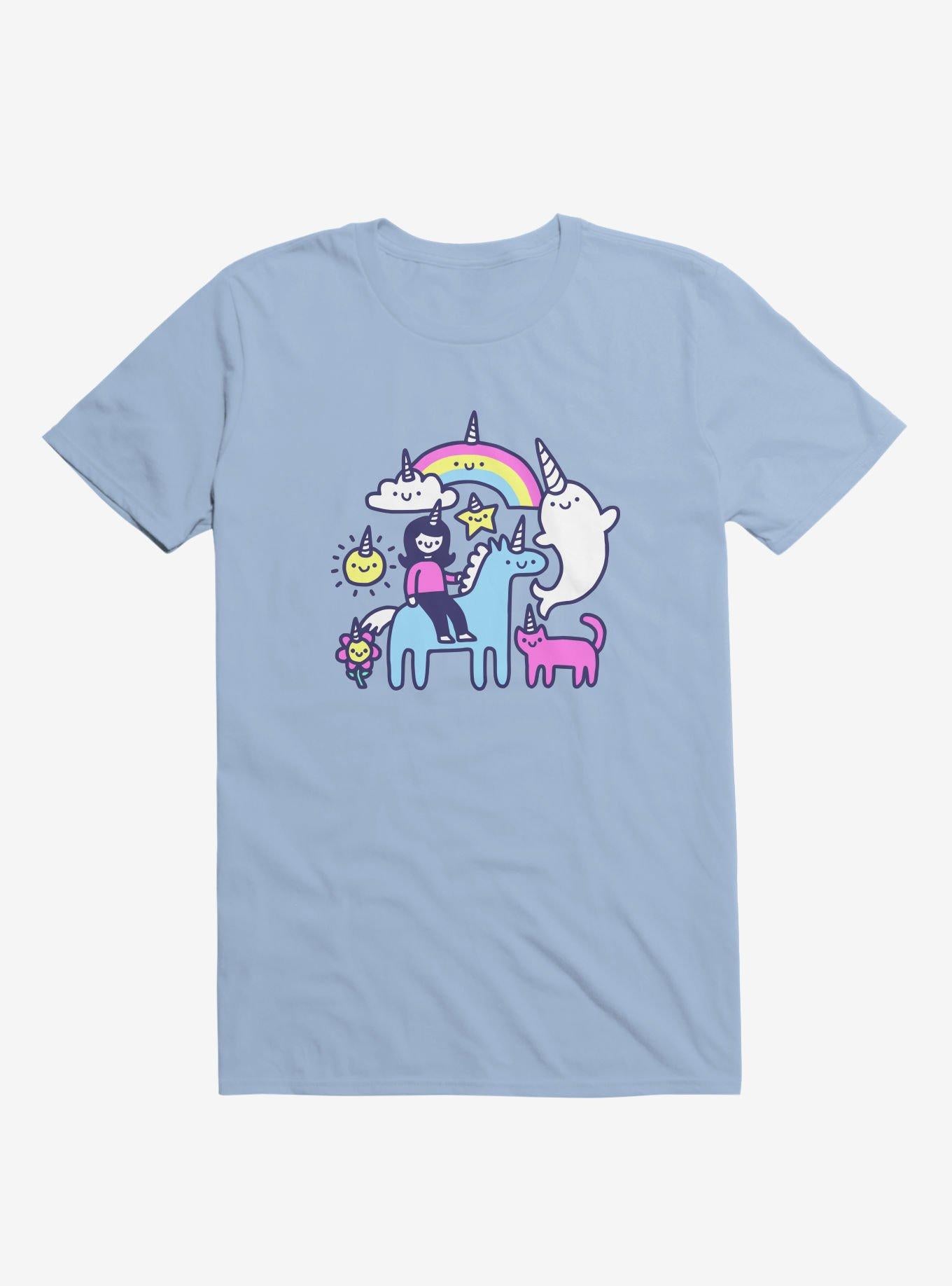 Unicorns Everywhere Light Blue T Shirt T Shirt Trending US