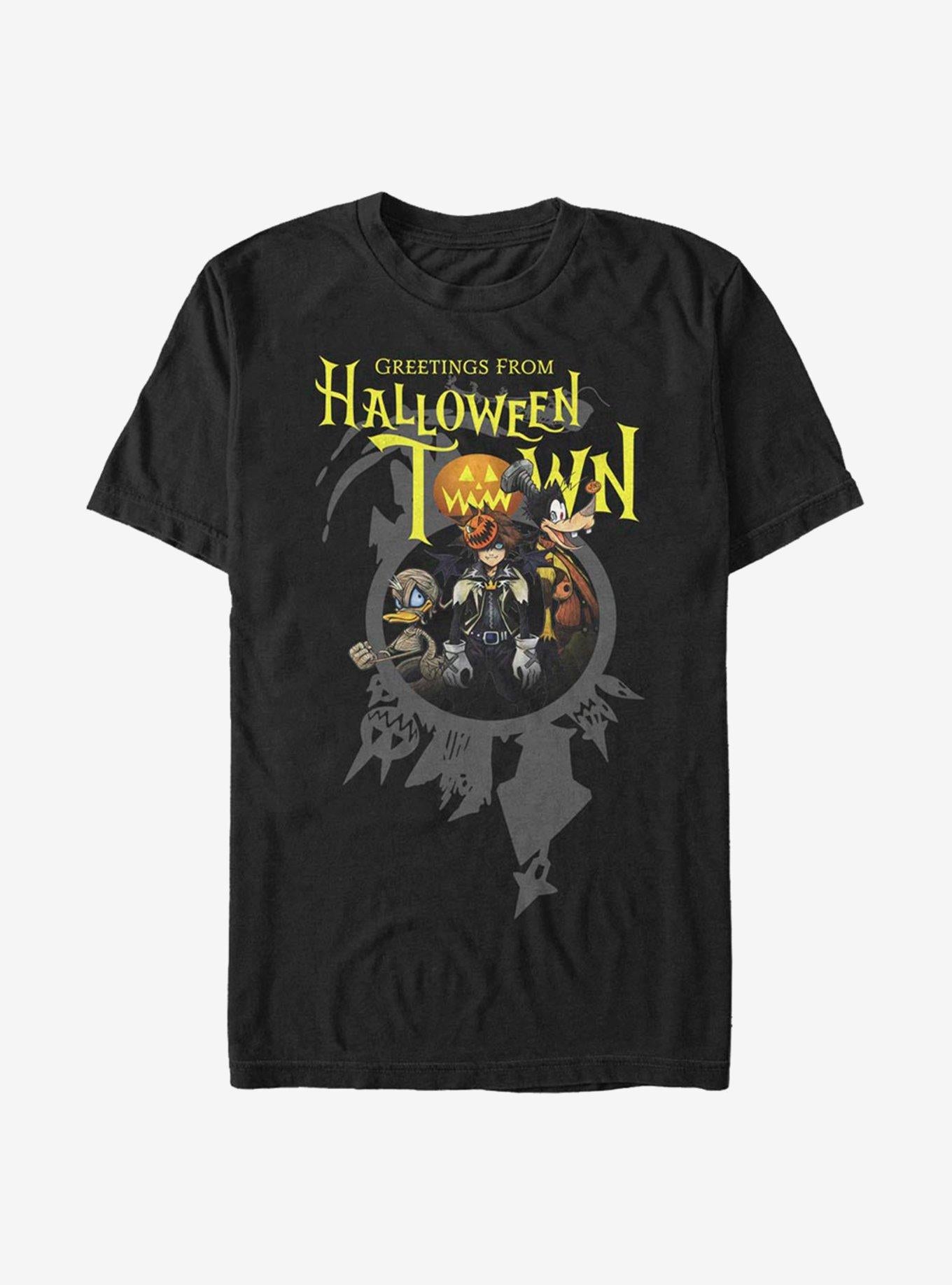 Disney Kingdom Hearts Greetings Halloween Town T-Shirt | Premium Unisex T-Shirt, Trending Graphic Tee