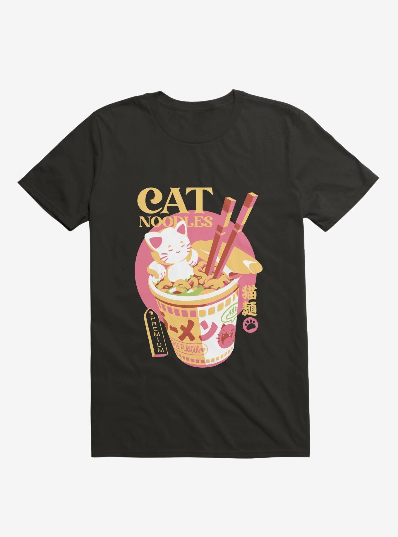 Cat Noodles Black T Shirt T Shirt Comfort Fit Fan Favorite