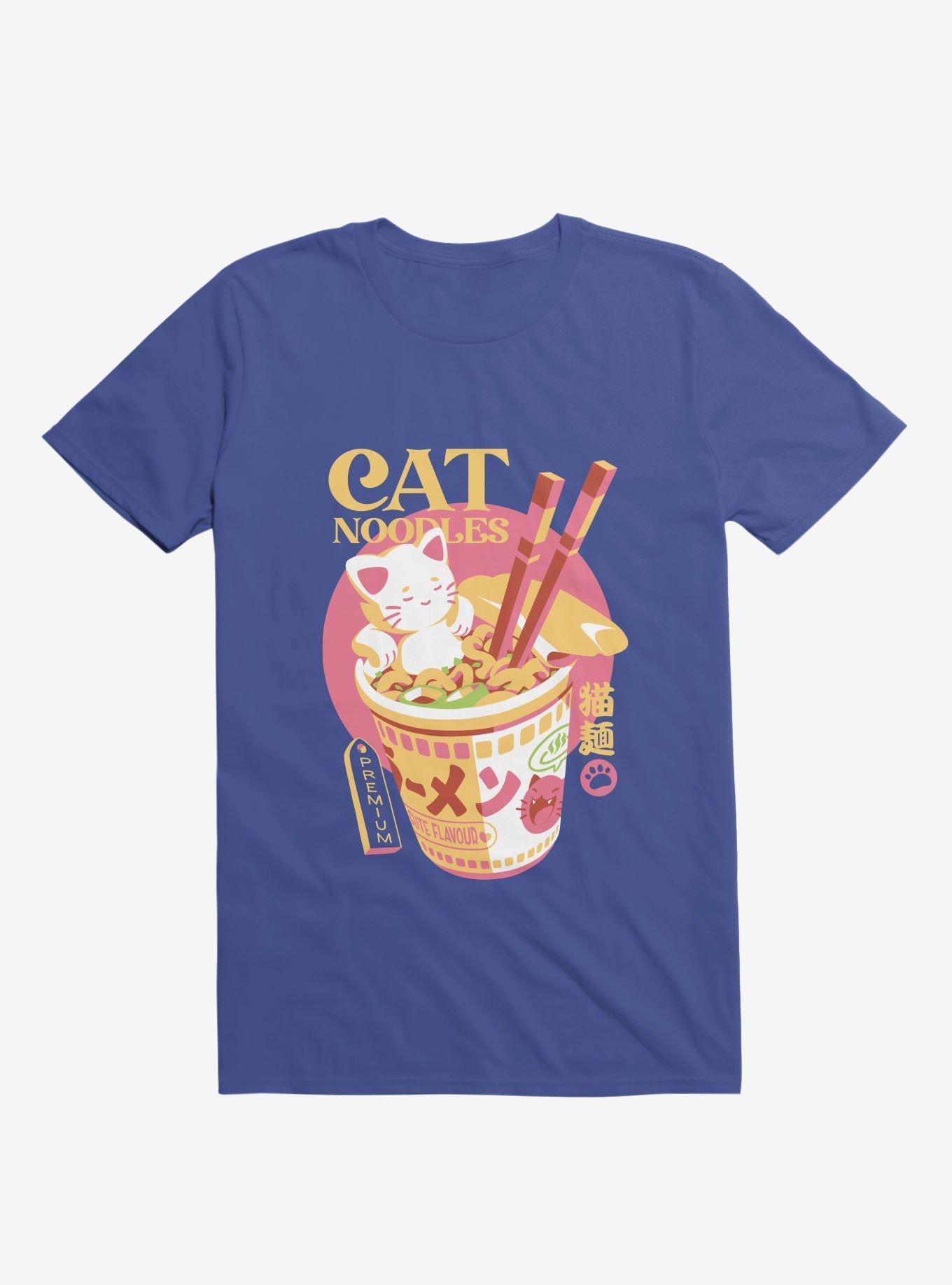 Cat Noodles Royal Blue T Shirt T Shirt Premium Print Fan Favorite